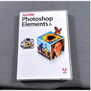Adobe Photoshop Elements 6 Windows Photo Editing Software CD ROM Complete w Case